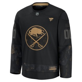 Buffalo Sabres Dresy Personalizované Fanatics Military Appreciation Practice 2024-25 Černá - Pánské